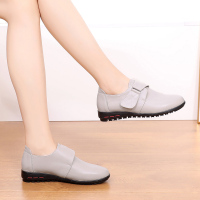 鞋子女春季2019新款韩版平底单鞋女真皮鞋舒适软底妈妈鞋休闲女鞋