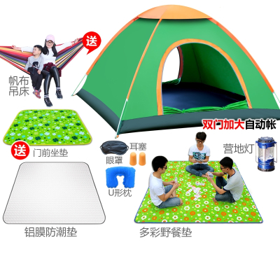 帐篷户外3-4人全自动加厚迈高登账蓬2人双人野外野营露营帐篷套餐