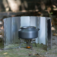 户外折叠卡式炉迈高登铝合金挡风板野营野炊做饭扁气炉具防风罩