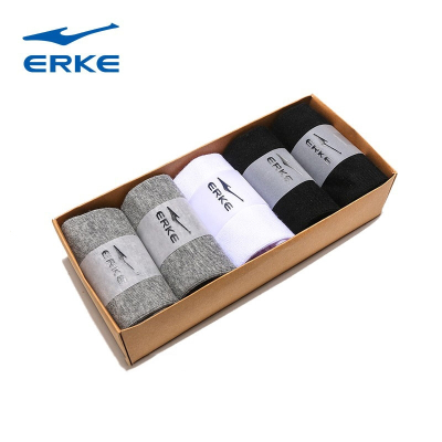 鸿星尔克(ERKE)5双装运动袜子男士休闲袜子棉质舒适男袜低帮短袜男