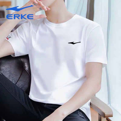 鸿星尔克(ERKE)短袖T恤男夏季男士纯棉红星男款运动体恤