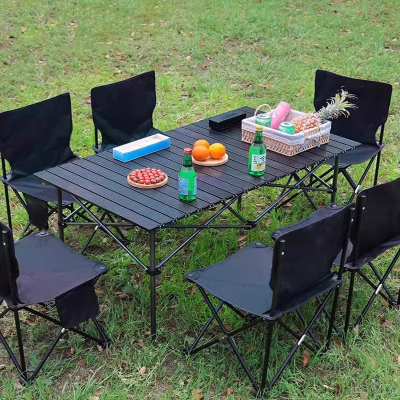 迈高登户外桌椅折叠便携式野餐桌铝合金蛋卷桌露营桌子套装野炊用品装备