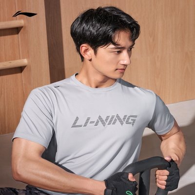 李宁(LI-NING)速干短袖健身男女同款夏季官方新款跑步运动T恤