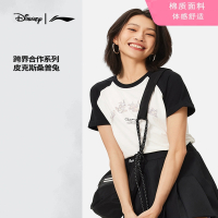 李宁(LI-NING)短袖女迪士尼桑普兔联名2024新款夏季圆领休闲运动T恤女士