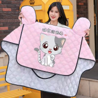 新款夏季电动车挡风被夏季薄款卡通防晒罩小型摩托电动车遮阳