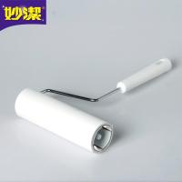 妙洁粘毛器粘尘纸床上滚轮可撕式大号衣地毯床垫除灰16cm 2包替换装[共4卷共120撕]