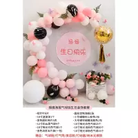 儿童一周岁生日布置装饰 女孩男孩派对背景墙 场景布置女宝宝气球 蝴蝶海报气球链生日装饰套餐
