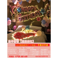 女孩过生日趴快乐套餐装饰品派对浪漫气球惊喜场景趴体布置背景墙 透明爱的回忆+2数字