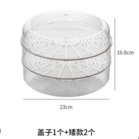 家用保温菜罩冬季加厚厨房可叠加餐桌罩菜食物剩菜盖饭菜罩子防尘 1个盖子+2个矮款