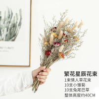 ins北欧轻奢干花纳丽雅花瓶现代简约客厅家居陶瓷插花摆件创意民宿装饰 繁花星辰花束[干花花束]