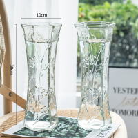 玻璃花瓶透明水纳丽雅养富贵竹百合花瓶摆件客厅插花干花北欧家用特大号 30六角梅花两个 中等