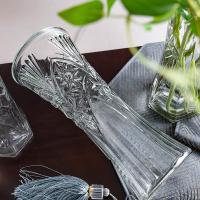 玻璃花瓶透明水纳丽雅养富贵竹百合花瓶摆件客厅插花干花北欧家用特大号 30六角随机两个 中等