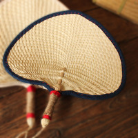 老式编扇子女日用手工编织大蒲扇芭蕉扇夏季儿童中国风古典 植物染包边(扇宽28-30)