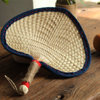 老式编扇子女日用手工编织大蒲扇芭蕉扇夏季儿童 中国风古典 植物染小扇(适合小朋友自己扇)