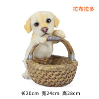 玄关收纳摆件美式家居饰品客厅装饰口鞋柜上放钥匙小摆设 拉布拉多-提篮
