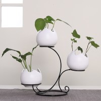 陶瓷装饰品创意电视柜家居花瓶摆件客厅插花水养花瓶北欧简约现代 款18-三个白色