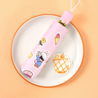 全自动晴雨伞两用女防晒可纳丽雅爱少女ins女生折叠遮阳太阳伞 兔子女孩-三折自动款