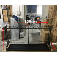 雨伞架酒店大堂家用收纳架纳丽雅商用学校创意办公放挂折叠伞架伞桶 定制125长超大号72孔64钩黑色