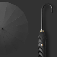 全自动雨伞女晴雨两用纳丽雅长柄森系s大号太阳伞遮阳甜美复古简约超大 纯色系-典雅黑