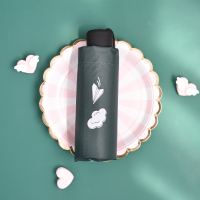 太阳伞防晒遮阳伞女晴雨纳丽雅两用雨伞折叠小巧便携五折胶囊伞 墨绿色纸飞机mini五折伞