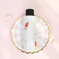 太阳伞防晒遮阳伞女晴雨纳丽雅两用雨伞折叠小巧便携五折胶囊伞 白色胡萝卜mini五折伞