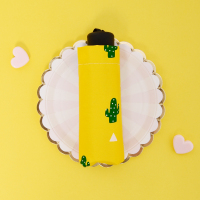 太阳伞防晒遮阳伞女晴雨纳丽雅两用雨伞折叠小巧便携五折胶囊伞 黄色仙人掌mini五折伞