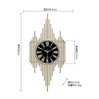 轻奢钟表创意装饰时钟现代纳丽雅时尚客厅挂表大气个性家用艺术北欧挂钟 塔桥挂钟《黑罗马》 其他