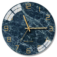 大理石北欧现代 挂纳丽雅钟客厅表家用时钟创意时尚简约大气轻奢壁 X33款(钢化玻璃表盘) 10英寸(直径25.5厘米)
