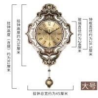 美式时钟 挂钟客厅欧式纳丽雅北欧时钟时尚家用创意 大号-635B-青古铜色-(国产机芯) 20英寸(直径50.5厘米)