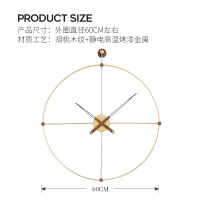 创意极简挂钟客厅家用时纳丽雅尚钟表现代简约艺术个性大时钟北欧 C99048A金色 20英寸以上
