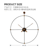 创意极简挂钟客厅家用时纳丽雅尚钟表现代简约艺术个性大时钟北欧 C99048B黑色 20英寸以上