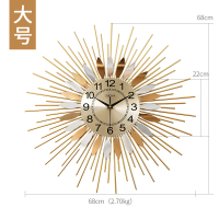 北欧轻奢挂表纳丽雅艺术钟表挂钟客厅家用时尚个性创意美式大气艺术时钟 炫光A款-加大号 其他