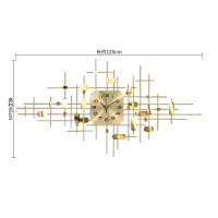 北欧轻奢挂表钟表挂钟客厅家用纳丽雅时尚个性创意大气艺术轻奢装饰时钟 经典纵横挂钟横大款 20英寸以上
