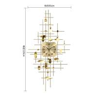 北欧轻奢挂表钟表挂钟客厅家用纳丽雅时尚个性创意大气艺术轻奢装饰时钟 经典纵横挂钟竖大款 20英寸以上