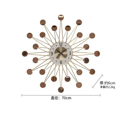 挂钟客厅家用时尚挂表现代艺术纳丽雅 时钟简约星空个性创意北欧钟表 满天星挂钟大款 20英寸以上