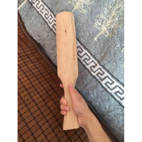 洗衣棒槌木家用敲衣服棒子纳丽雅手工锤衣棒毛巾拖把棒洗衣捶 老龄果木栗木无漆扁款~超硬~