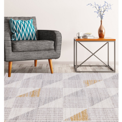 北欧地毯客厅卧室ins风现纳丽雅代简约几何平织网红茶几毯床边家用地垫