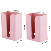免打孔纸巾架抽纸盒家用厨房纳丽雅收纳盒客厅创意厕所卫生间壁挂式 粉色[2个装]