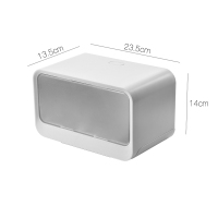 卫生间纸巾盒厕所洗手间免打孔纳丽雅创意家用置物架浴室卫生纸抽纸卷纸 浅灰