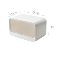 卫生间纸巾盒厕所洗手间免打孔纳丽雅创意家用置物架浴室卫生纸抽纸卷纸 米白