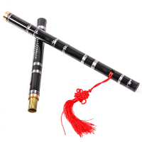 梵巢 横笛 黑色 苦竹子 单插 初学 演奏 入门 竹笛 笛子吹奏 乐器 G调