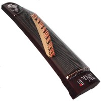 梵巢 古筝 实木 专业考级 演奏 初学 教学 乐器 刻字蝶戏牡丹 GZ-216 兰考泡桐木