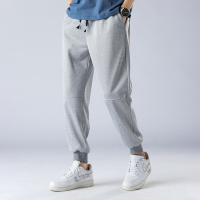 蓝缕金(LANLVJIN)男士休闲裤春季2021新款青年松紧系带宽松九分裤百搭休闲学生男裤子运动裤