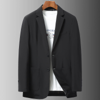 蓝缕金(LANLVJIN)男士羽绒服冬季2021新品翻领80%鸭绒保暖御寒两粒单排扣单西商务休闲纯色西装外套男装