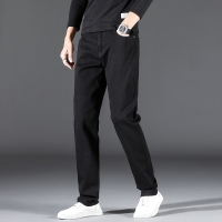 蓝缕金(LANLVJIN)男士牛仔裤春季2022新品纯黑棉混纺水洗宽松直筒长裤中青年弹力小直脚男裤商务休闲裤子