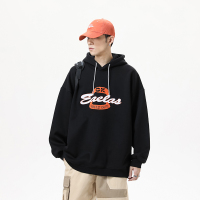 蓝缕金(LANLVJIN)男士卫衣秋季2022新品潮牌刺绣宽松连帽长袖运动打底衫青年套头连帽省插袋上衣大码休闲男装