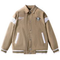 蓝缕金(LANLVJIN)男士夹克秋季2022新品翻领拼色单排扣外套青年收口袖潮牌男装韩版休闲夹克衫