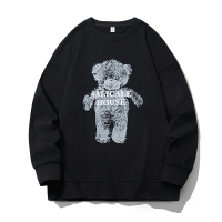 蓝缕金(LANLVJIN)男士卫衣春秋季2022新品宽松省插袋长袖打底衫青少年圆领套头无连帽上衣百搭印花潮流男装