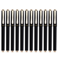 宝克(BAOKE)PC2868/PC2858/PC2668中性笔大容量考试用笔商务办公 黑色 12支/盒 1盒