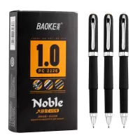 宝克(BAOKE)大容量办公签字中性笔1.0mm 黑色 PC2228 12支/盒
